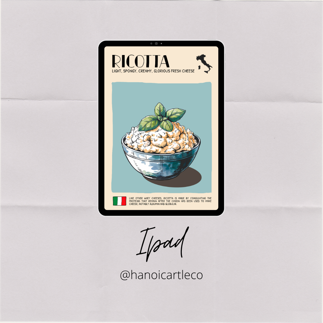DIGITAL POSTER - ITALIAN FOOD ART - Ricotta