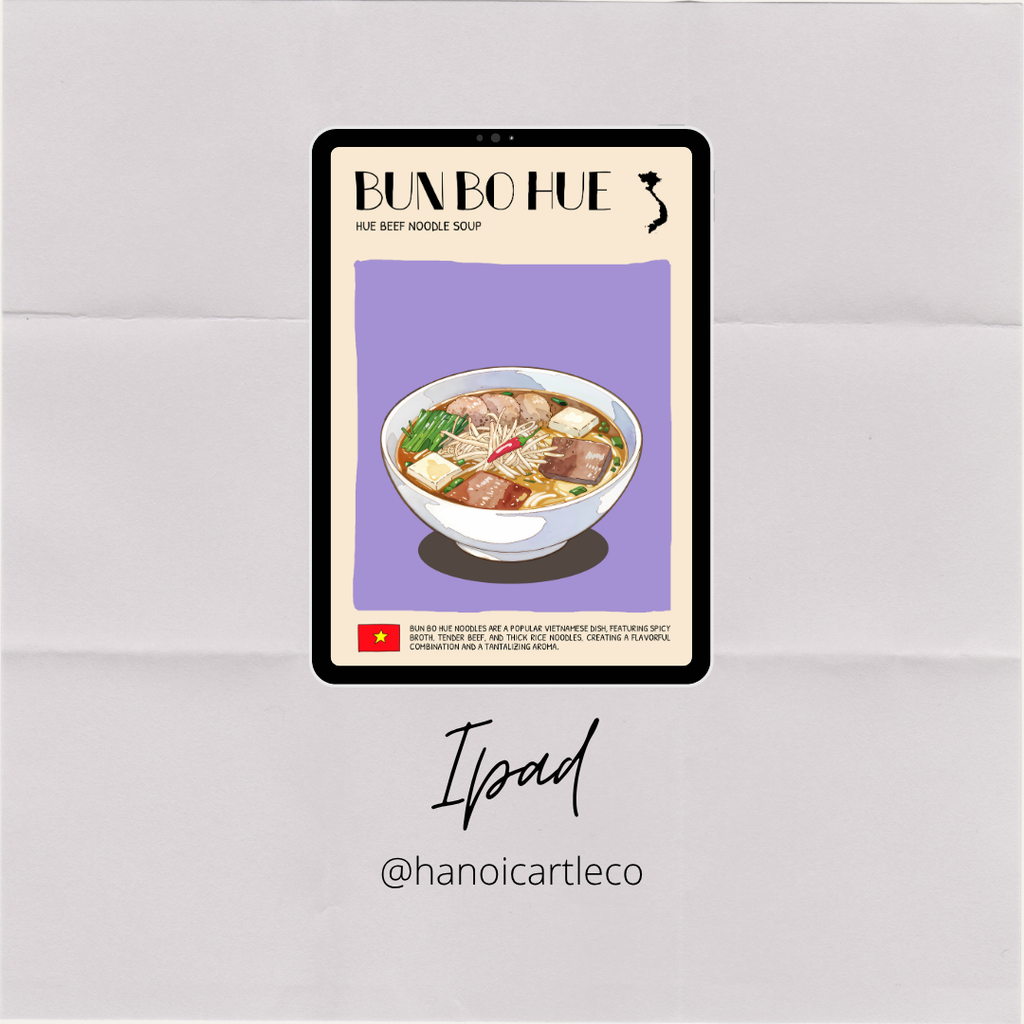 DIGITAL POSTER - VIETNAMESE FOOD ART - Bun Bo Hue
