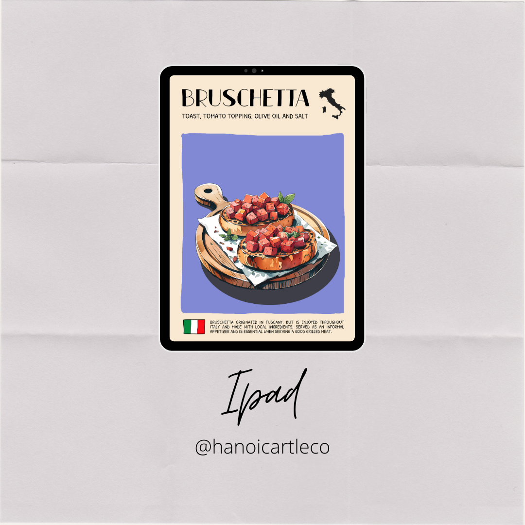 DIGITAL POSTER - ITALIAN FOOD ART - BRUSCHETTA