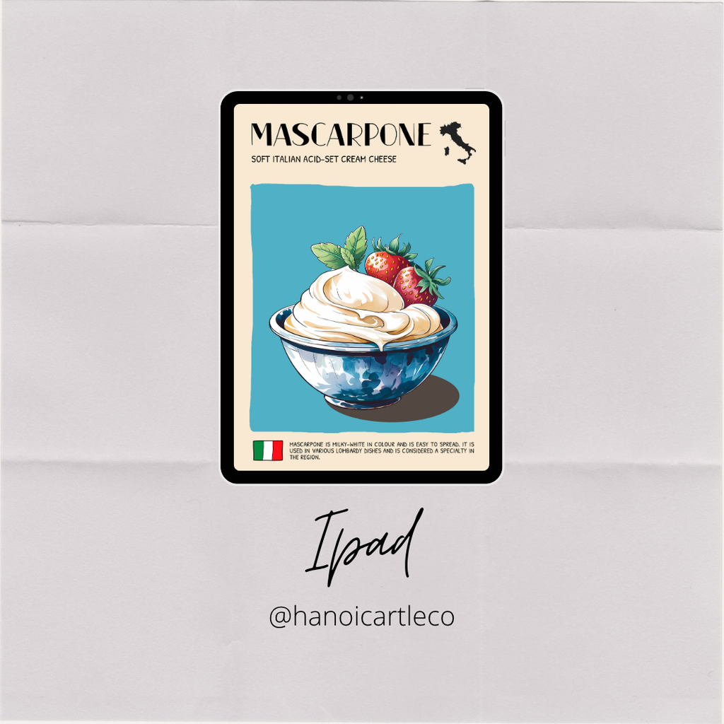 DIGITAL POSTER - ITALIAN FOOD ART - Mascarpone