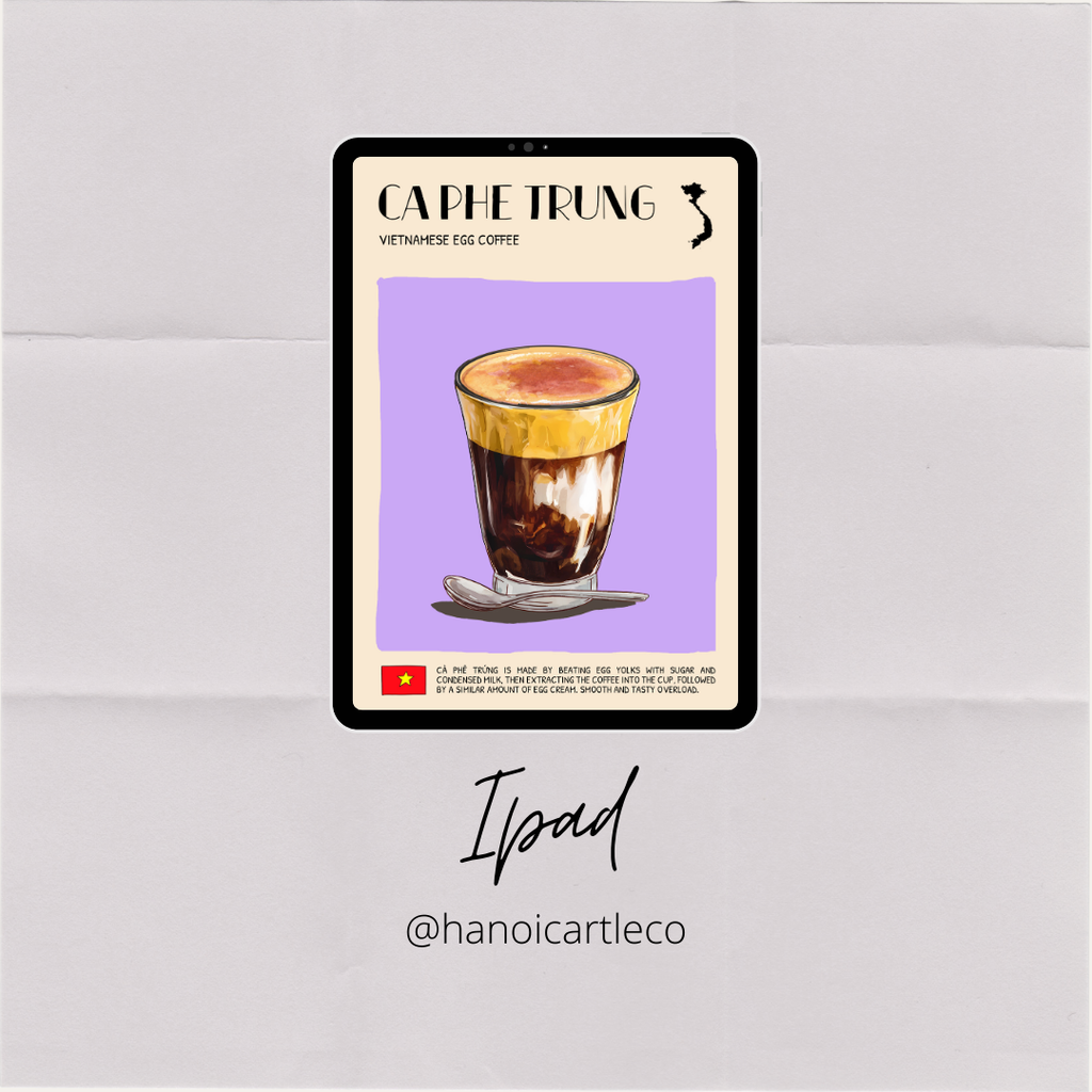 DIGITAL POSTER - VIETNAMESE FOOD ART - CAPHE TRUNG