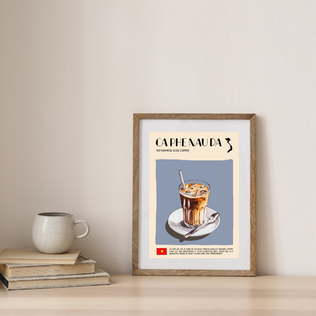 DIGITAL POSTER - VIETNAMESE FOOD ART - CA PHE NAU DA