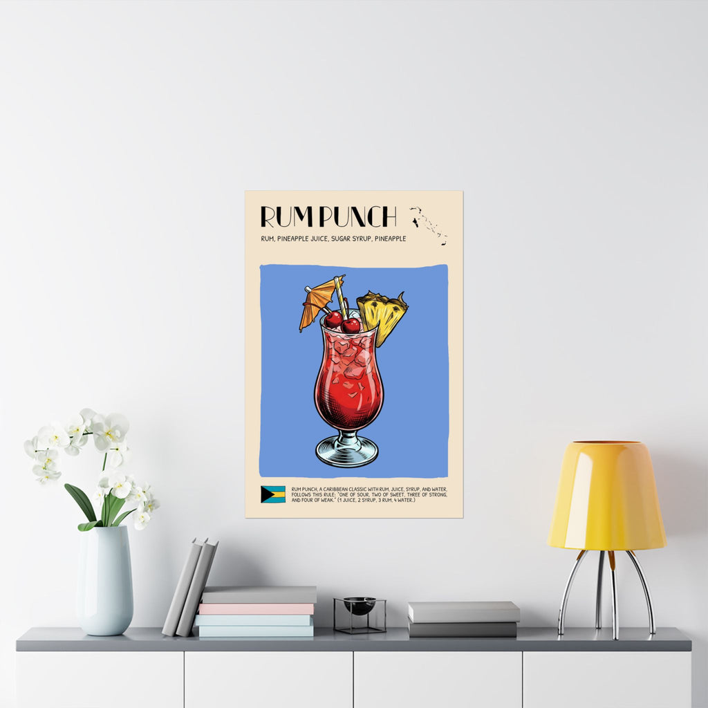Rum Punch Poster — Bahamian Cocktail Art Print