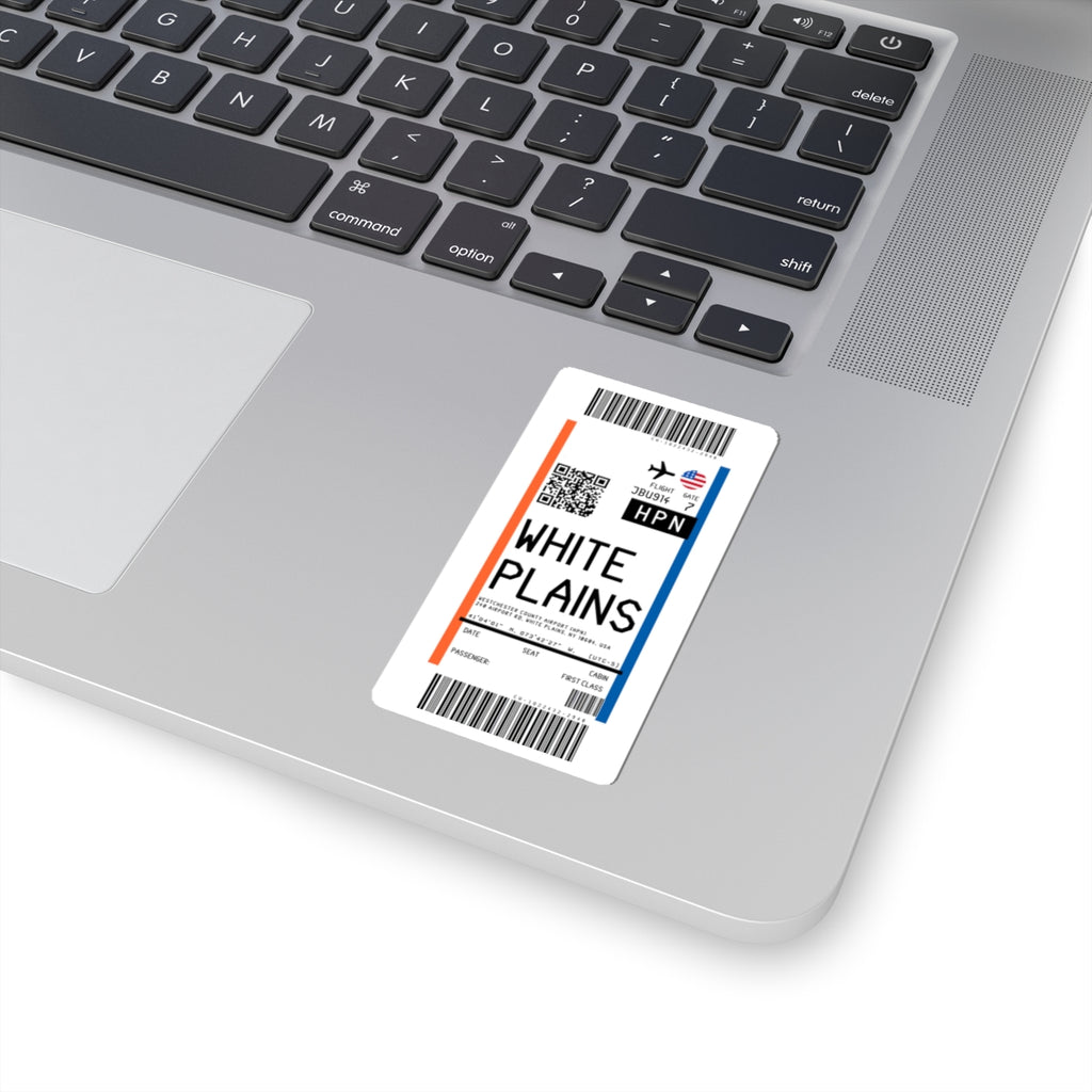 Westchester County Airport (HPN) Boarding Pass Sticker — Travel Luggage Decal