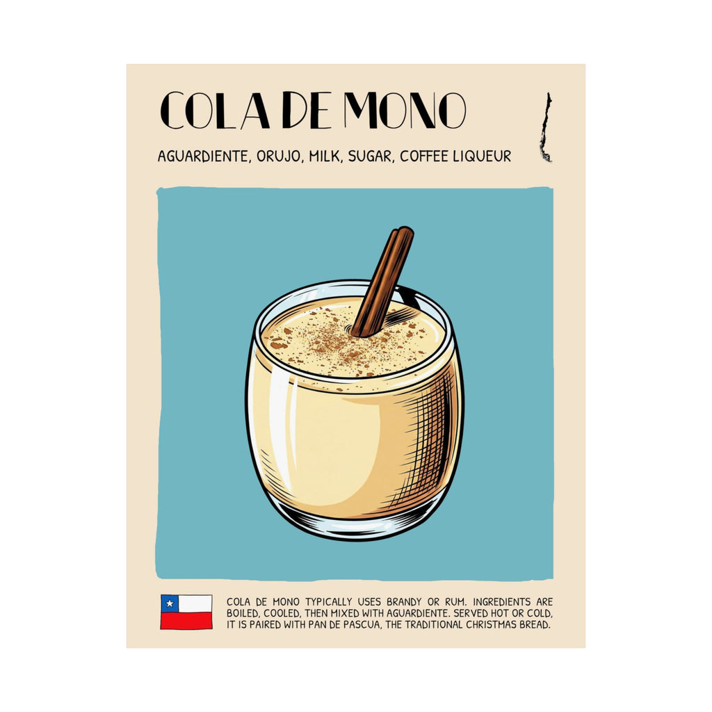 Cola de Mono Poster — Chilean Cocktail Art Print