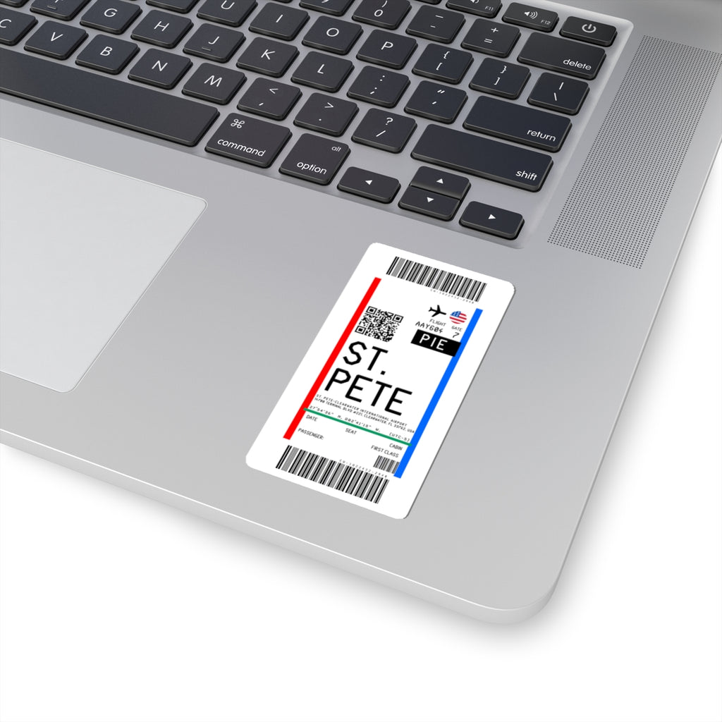 St. Pete–Clearwater International Airport (PIE) Boarding Pass Sticker — Travel Luggage Decal