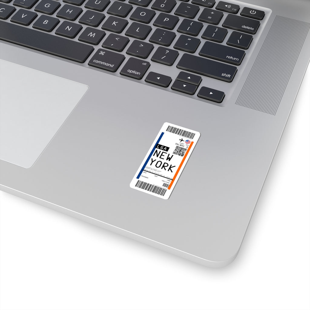 LaGuardia Airport (LGA) Boarding Pass Sticker — Travel Luggage Decal