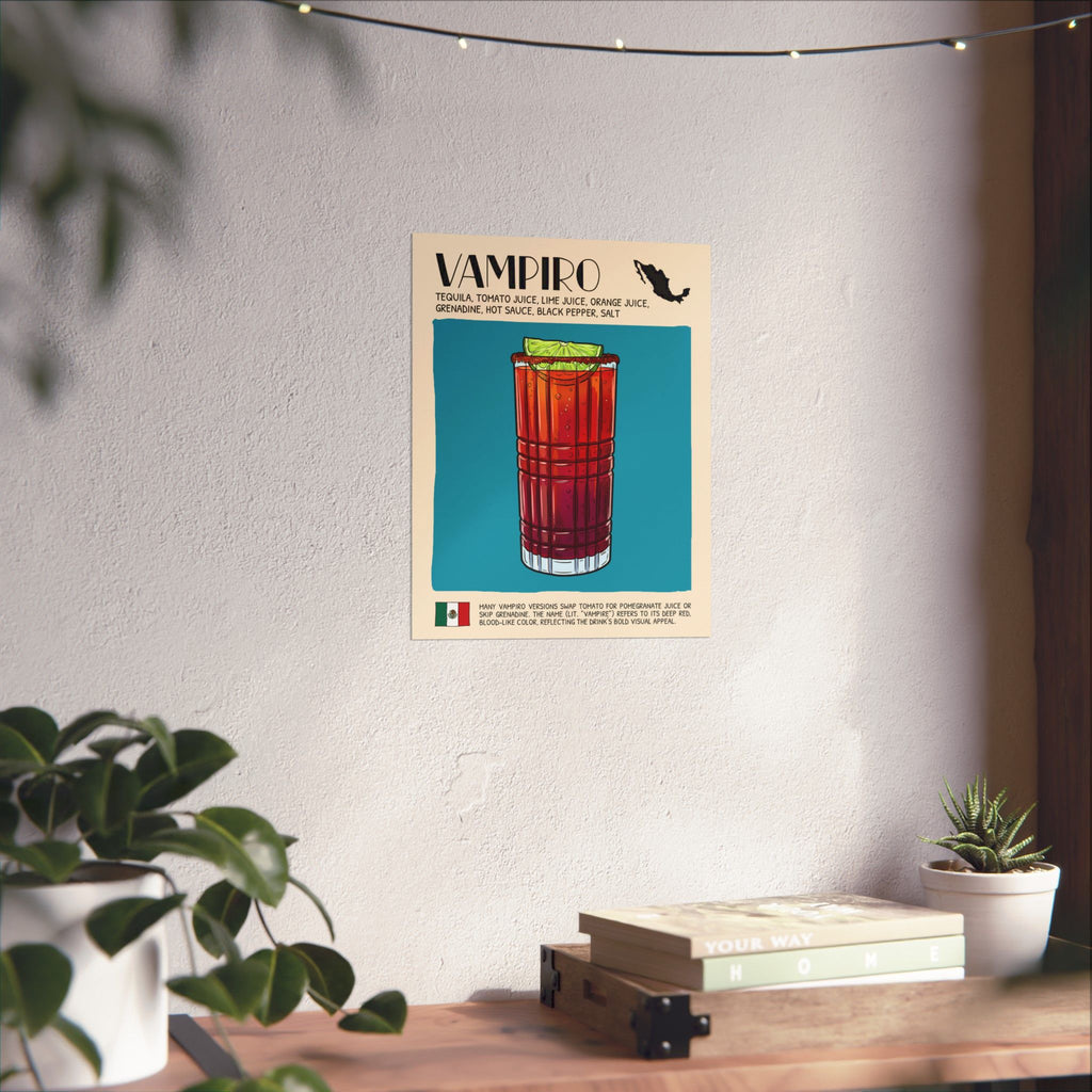 Vampiro Poster — Mexican Cocktail Art Print