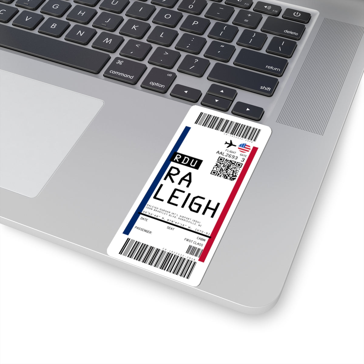 Raleigh-Durham International Airport (RDU) Boarding Pass Sticker — Travel Luggage Decal