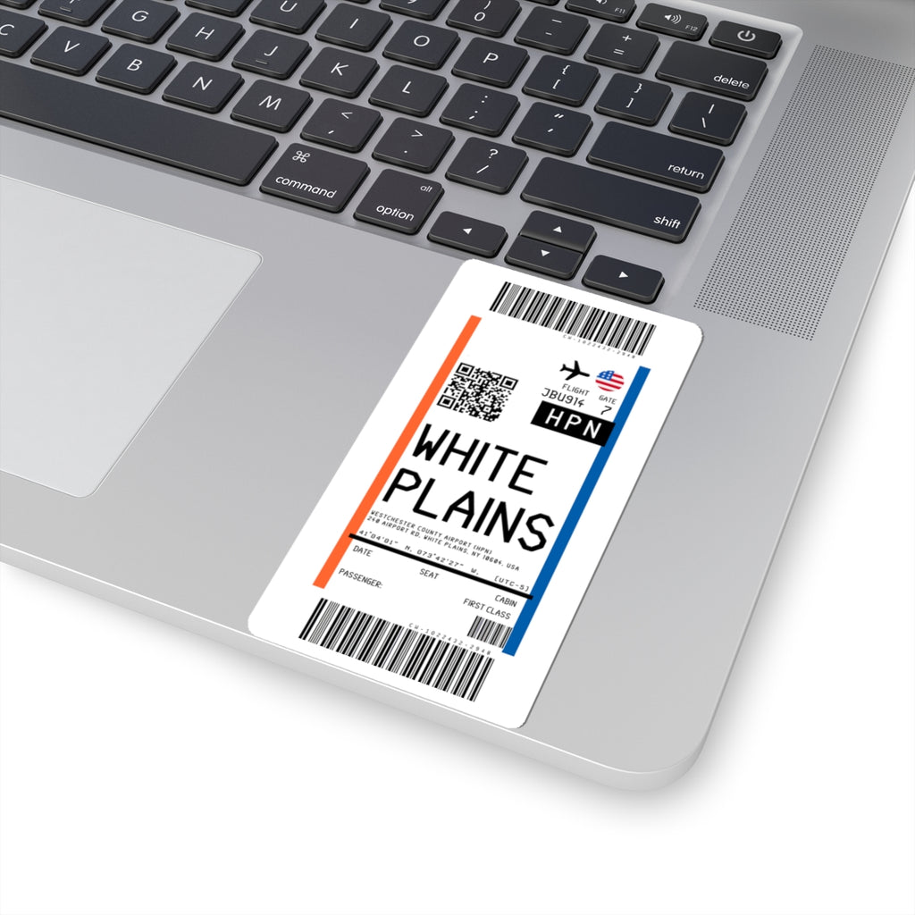 Westchester County Airport (HPN) Boarding Pass Sticker — Travel Luggage Decal