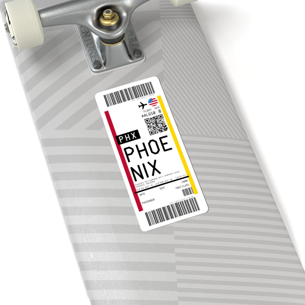 Phoenix Sky Harbor International Airport (PHX) Boarding Pass Sticker — Travel Luggage Decal