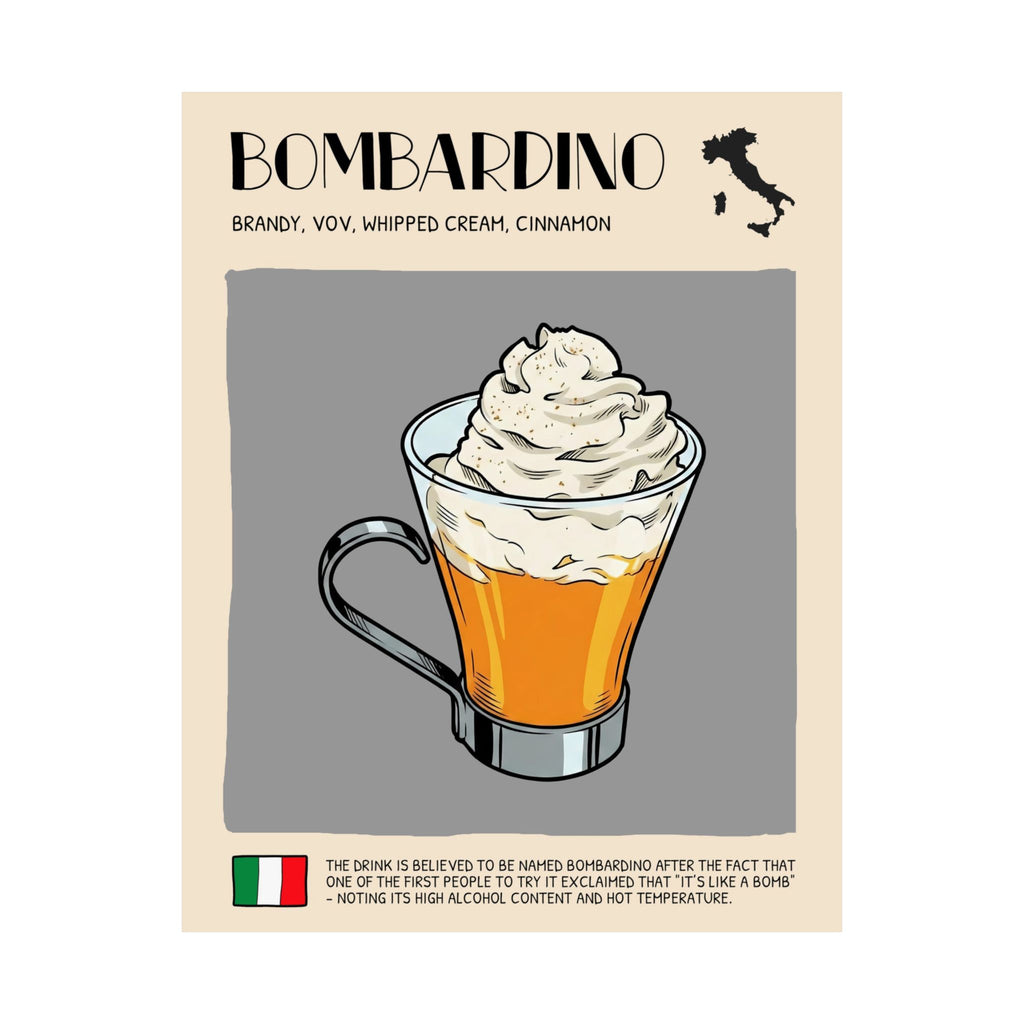 Bombardino Poster — Italian Cocktail Art Print