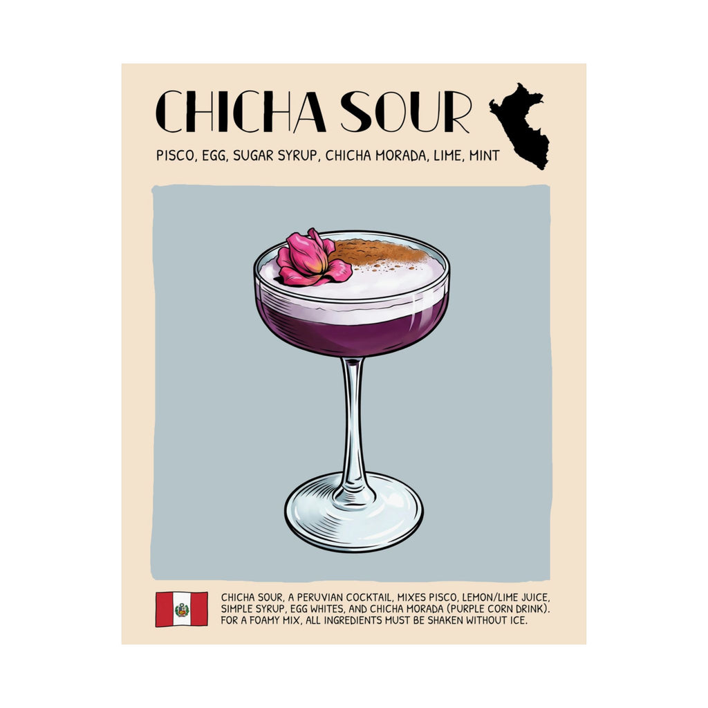 Chicha Sour Poster — Peruvian Cocktail Art Print