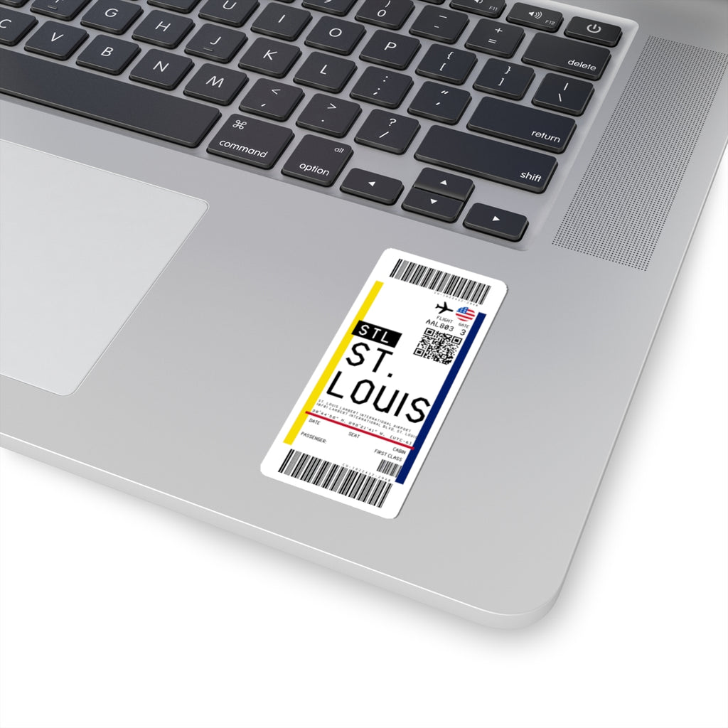 St. Louis Lambert International Airport (STL) Boarding Pass Sticker — Travel Luggage Decal