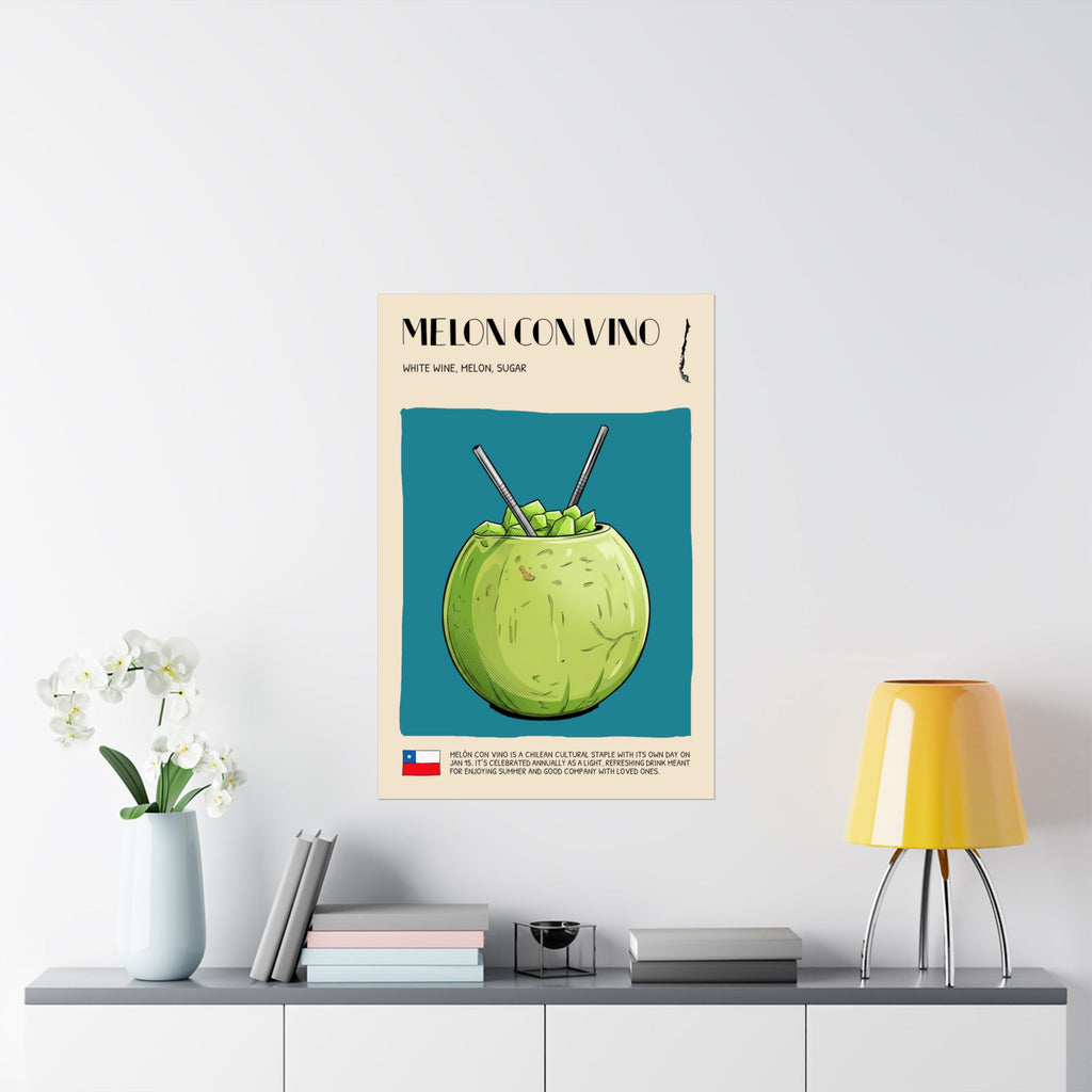 Melon con Vino Poster — Chilean Cocktail Art Print