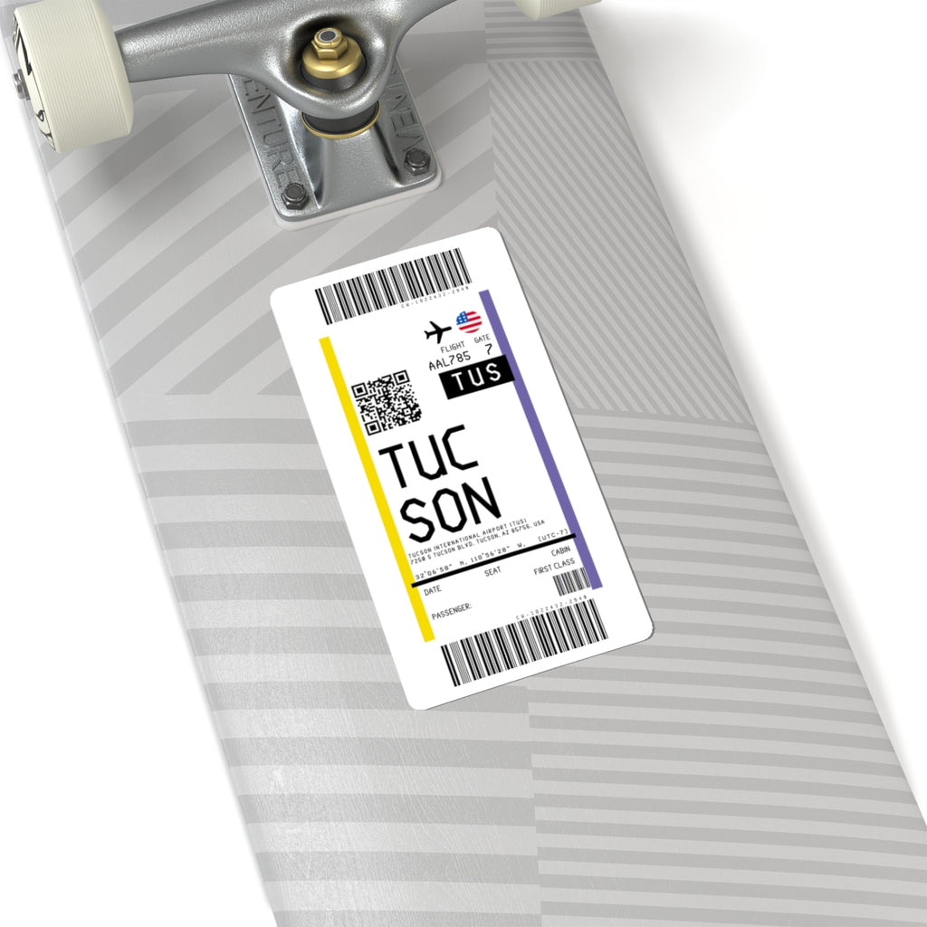 Tucson International Airport (TUS) Boarding Pass Sticker — Travel Luggage Decal