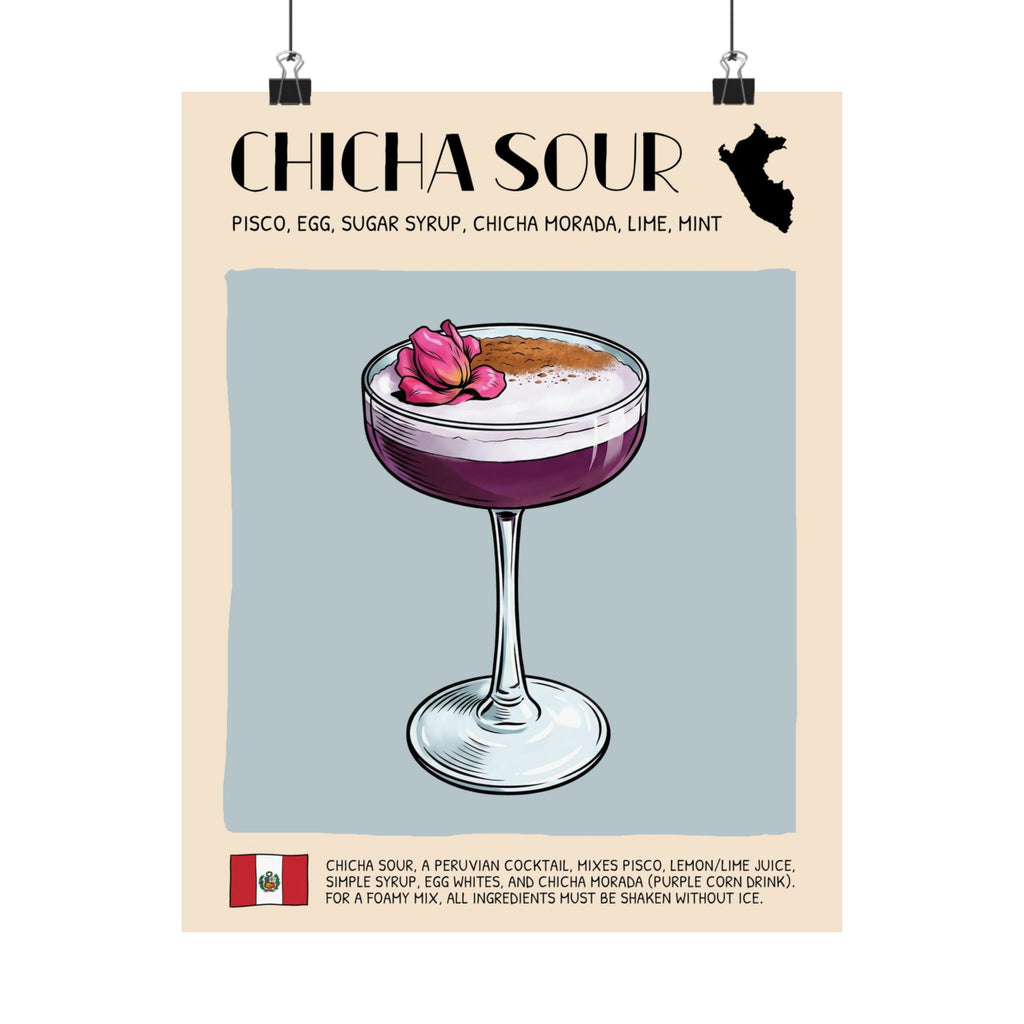 Chicha Sour Poster — Peruvian Cocktail Art Print