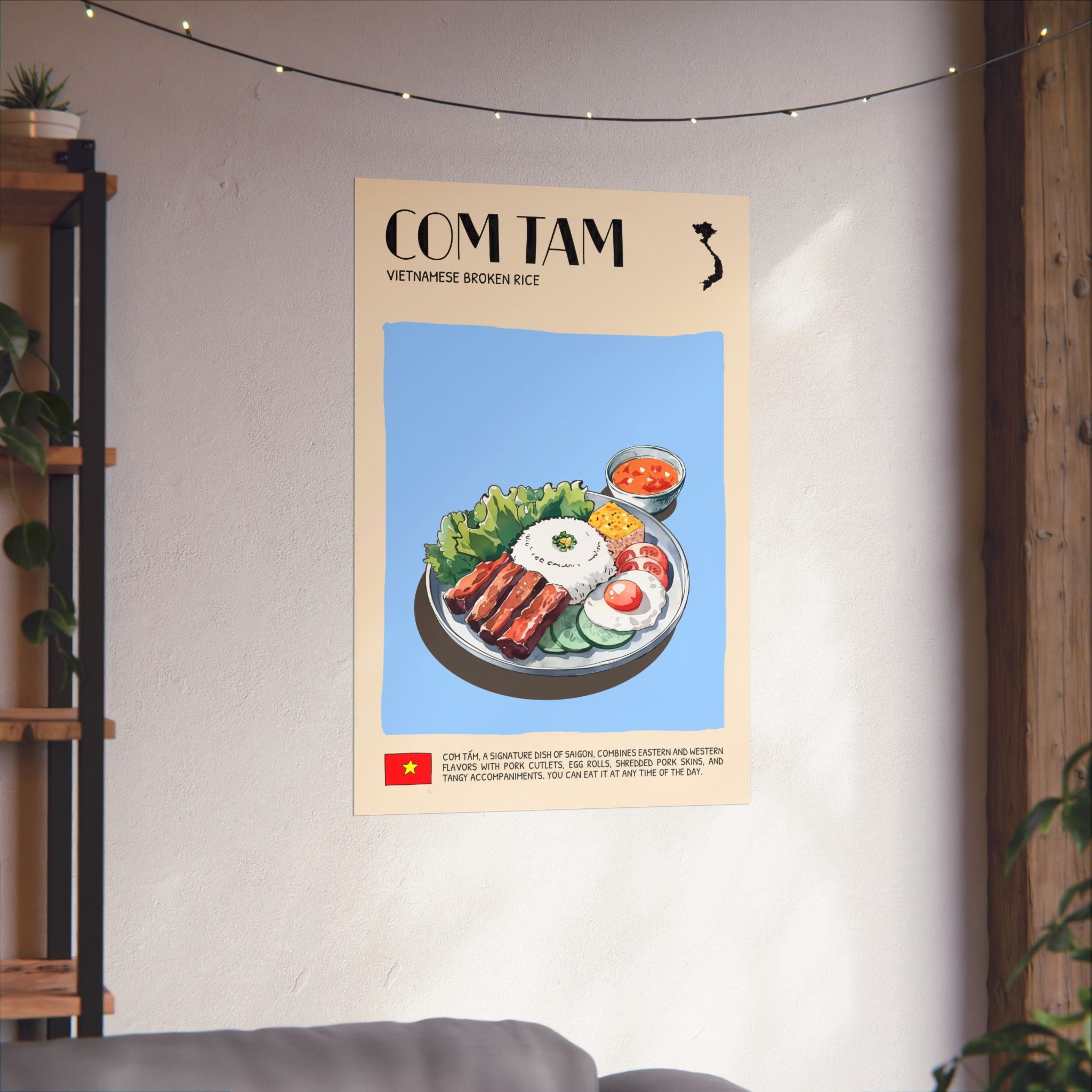 Com Tam Matte Poster — Vietnamese Food Kitchen Art