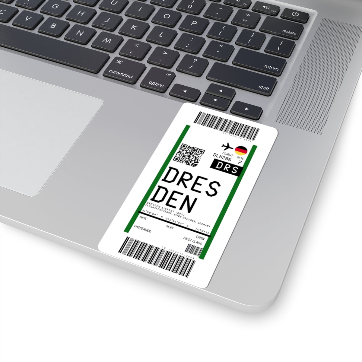Dresden Airport (DRS) Boarding Pass Sticker — Travel Luggage Decal