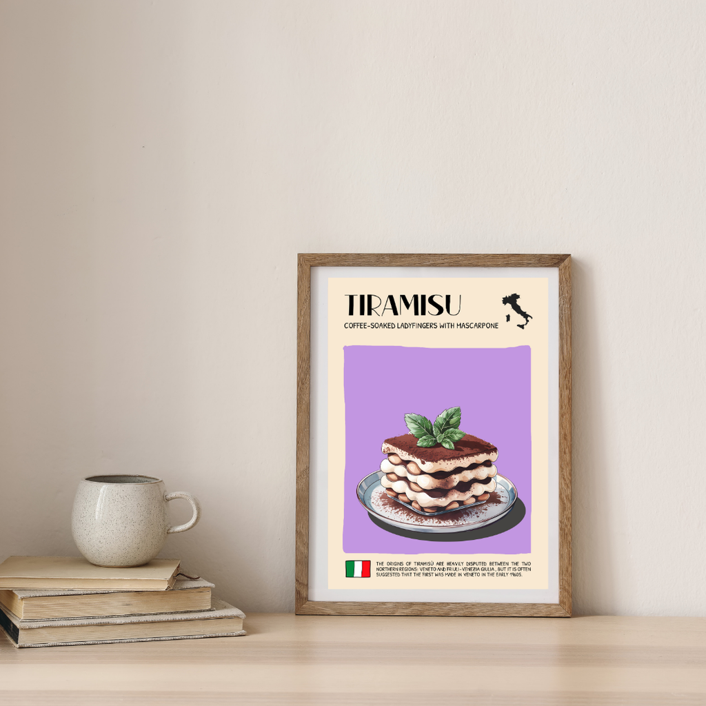 DIGITAL POSTER - ITALIAN FOOD ART - TIRAMISU