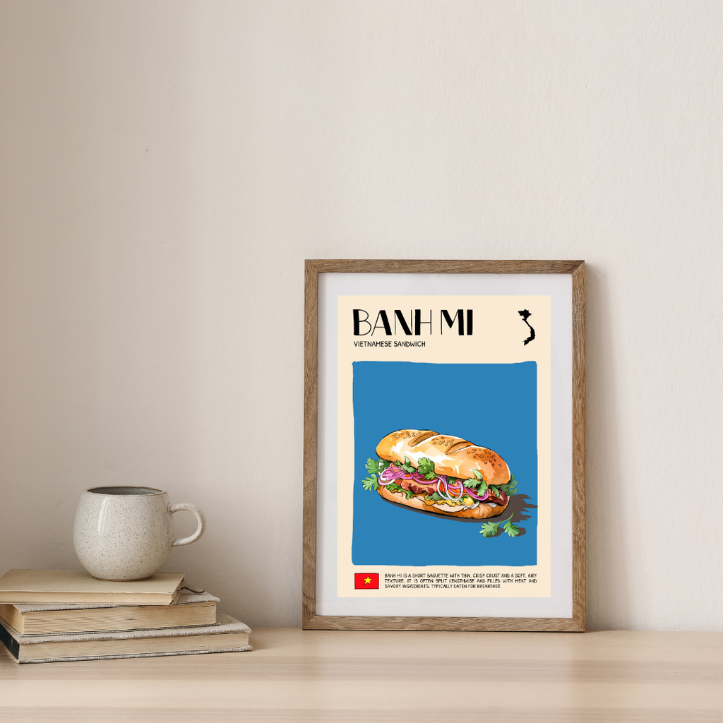 DIGITAL POSTER - VIETNAMESE FOOD ART - BANH MI