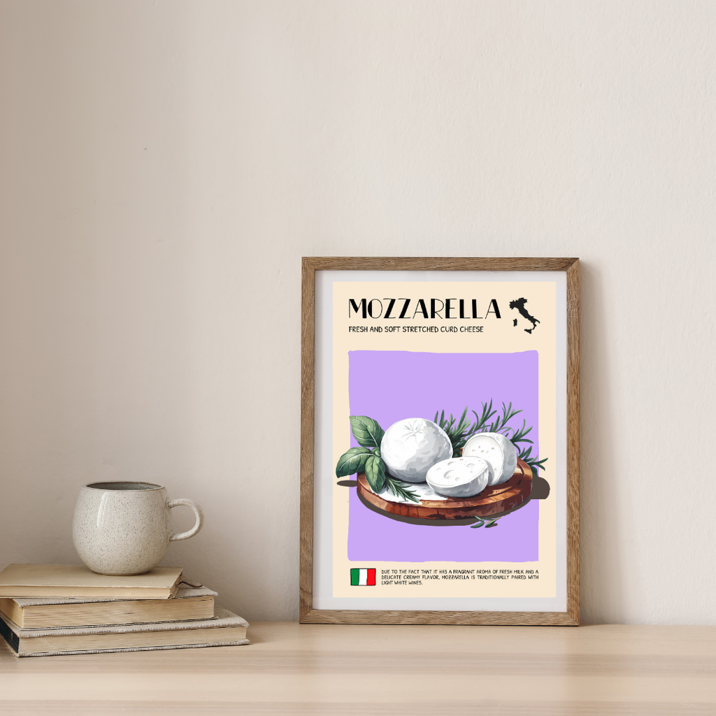 DIGITAL POSTER - ITALIAN FOOD ART - Mozzarella