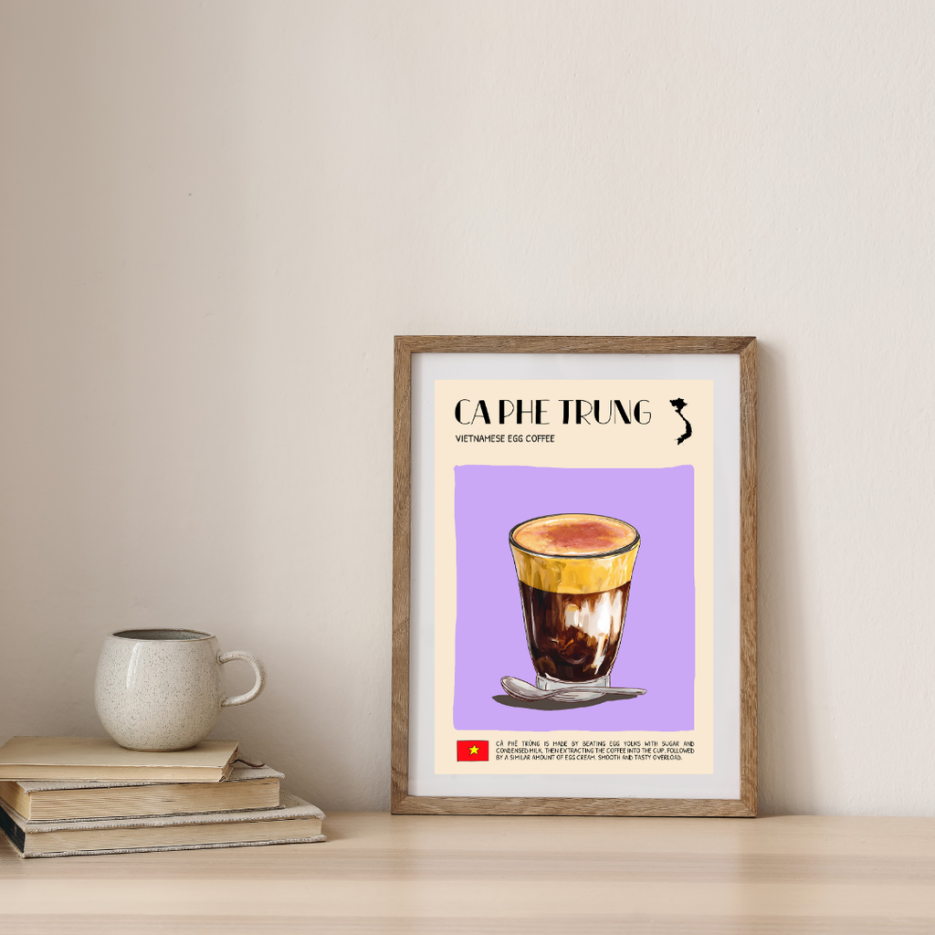 DIGITAL POSTER - VIETNAMESE FOOD ART - CAPHE TRUNG