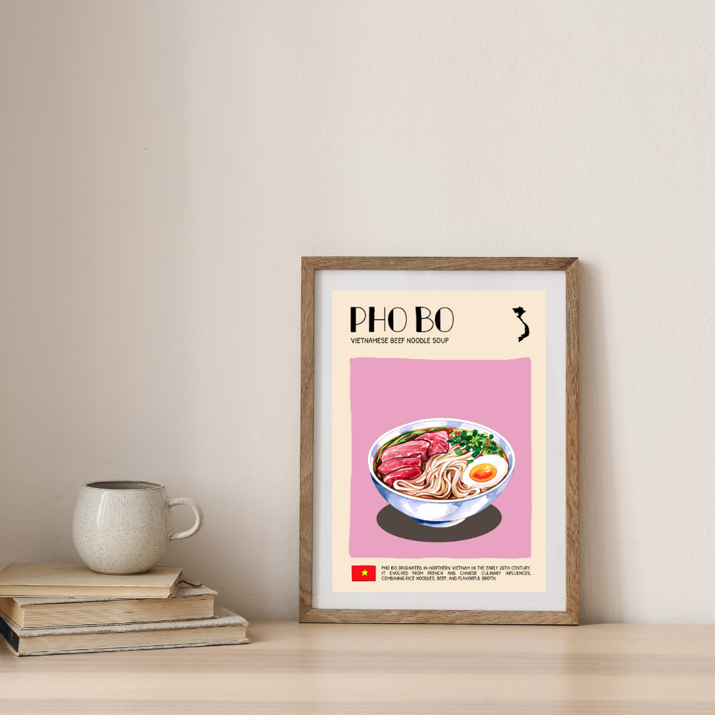 DIGITAL POSTER - VIETNAMESE FOOD ART - PHO BO