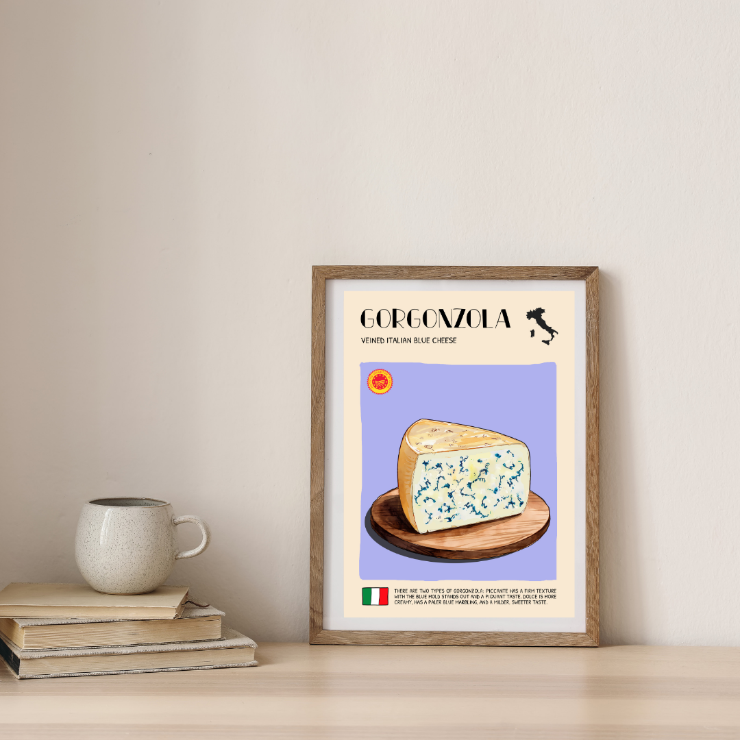 DIGITAL POSTER - ITALIAN FOOD ART - Gorgonzola