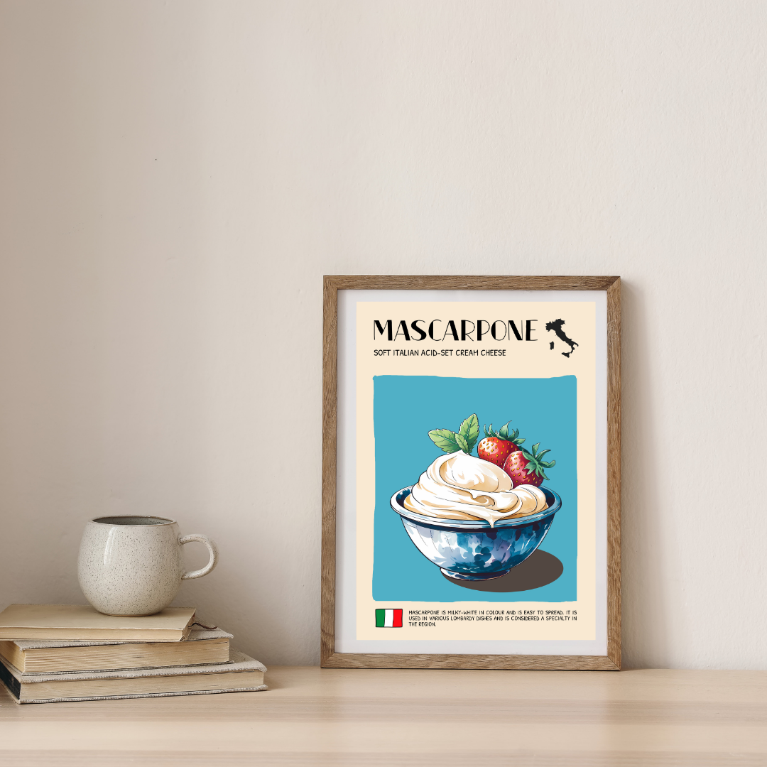DIGITAL POSTER - ITALIAN FOOD ART - Mascarpone