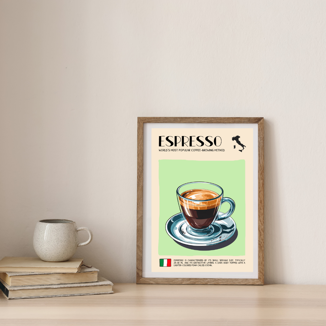 DIGITAL POSTER - ITALIAN FOOD ART - Espresso