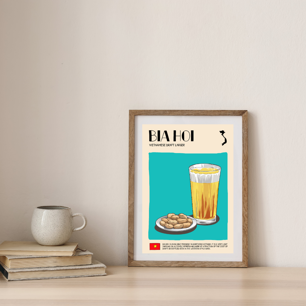 DIGITAL POSTER - VIETNAMESE FOOD ART - BIA HOI