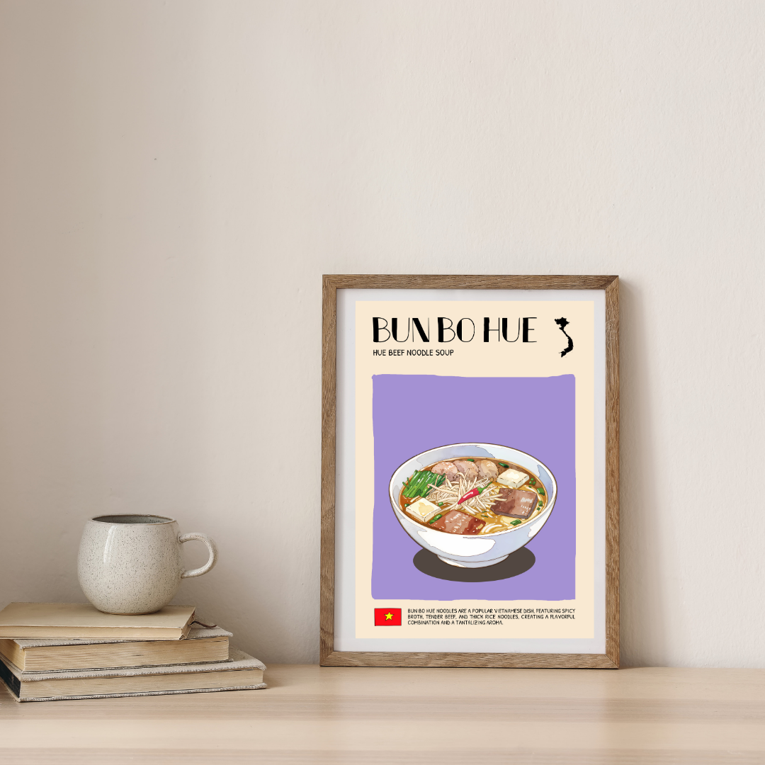 DIGITAL POSTER - VIETNAMESE FOOD ART - Bun Bo Hue