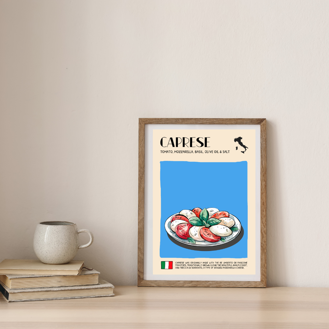 DIGITAL POSTER - ITALIAN FOOD ART - Caprese