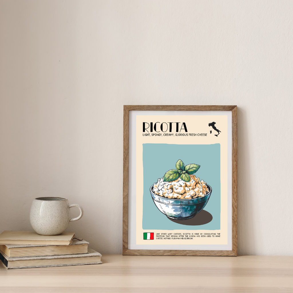 DIGITAL POSTER - ITALIAN FOOD ART - Ricotta