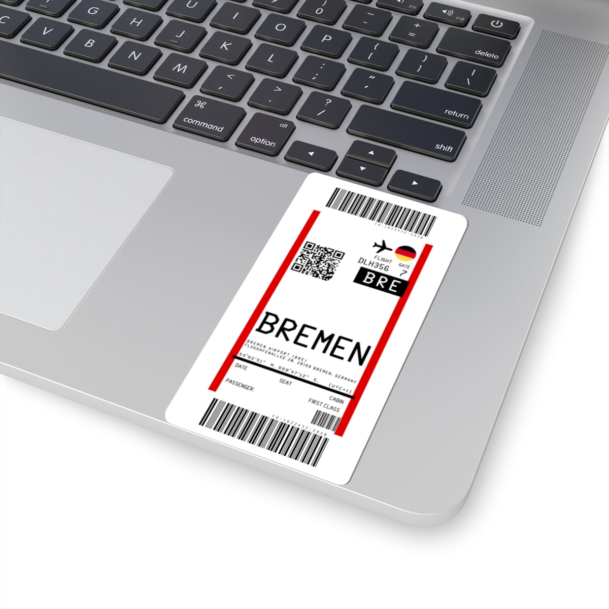 Bremen Airport  (BRE) Boarding Pass Sticker — Travel Luggage Decal
