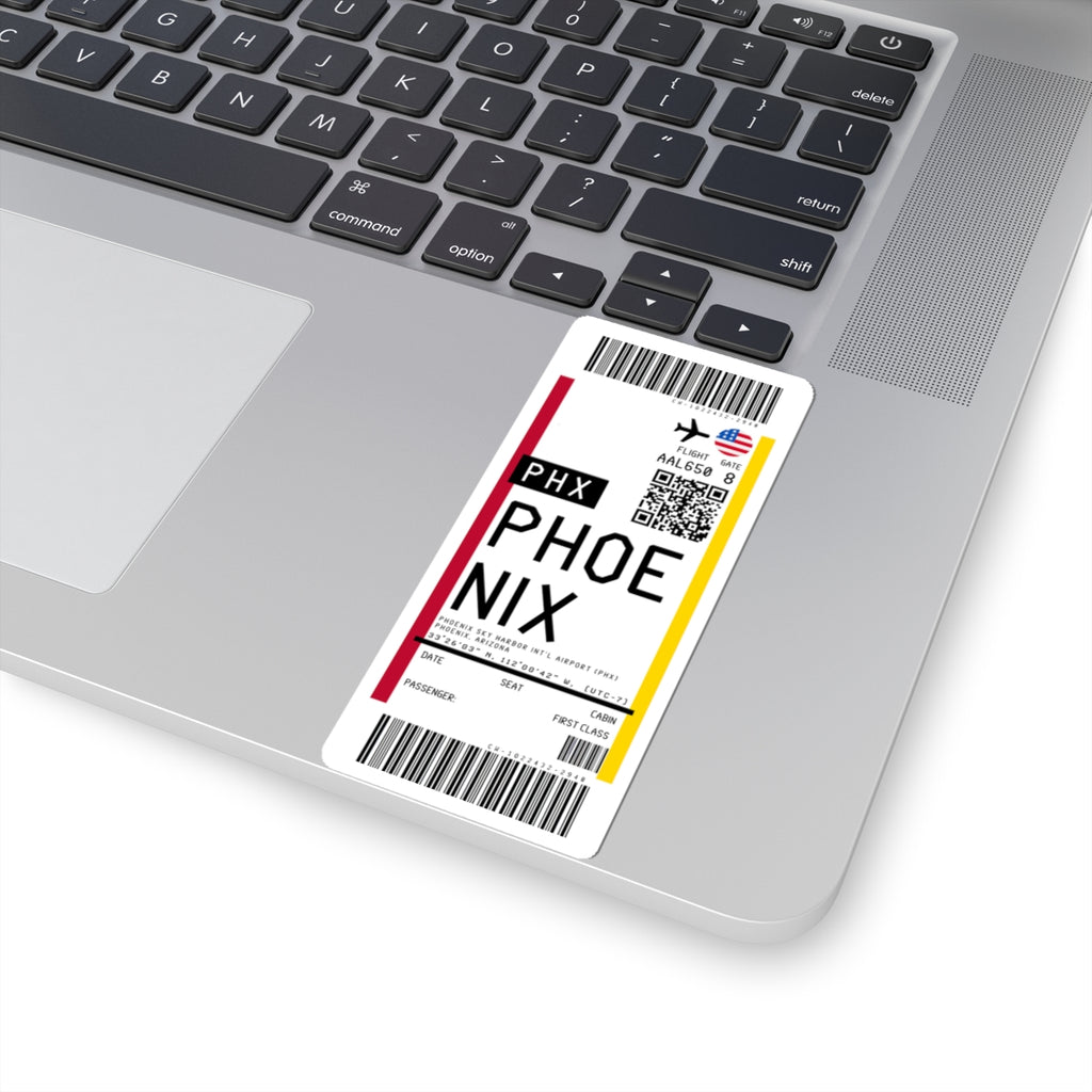 Phoenix Sky Harbor International Airport (PHX) Boarding Pass Sticker — Travel Luggage Decal