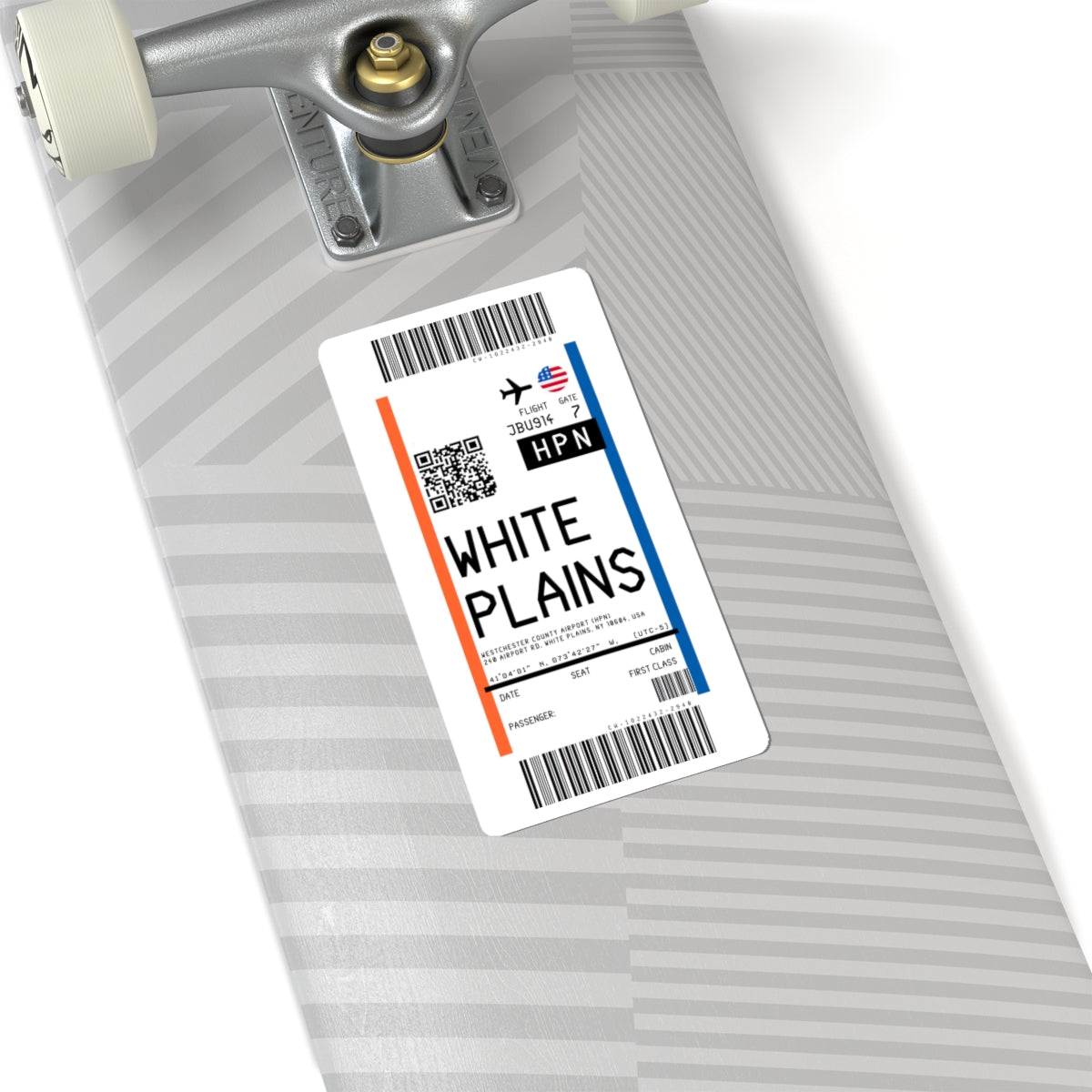Westchester County Airport (HPN) Boarding Pass Sticker — Travel Luggage Decal