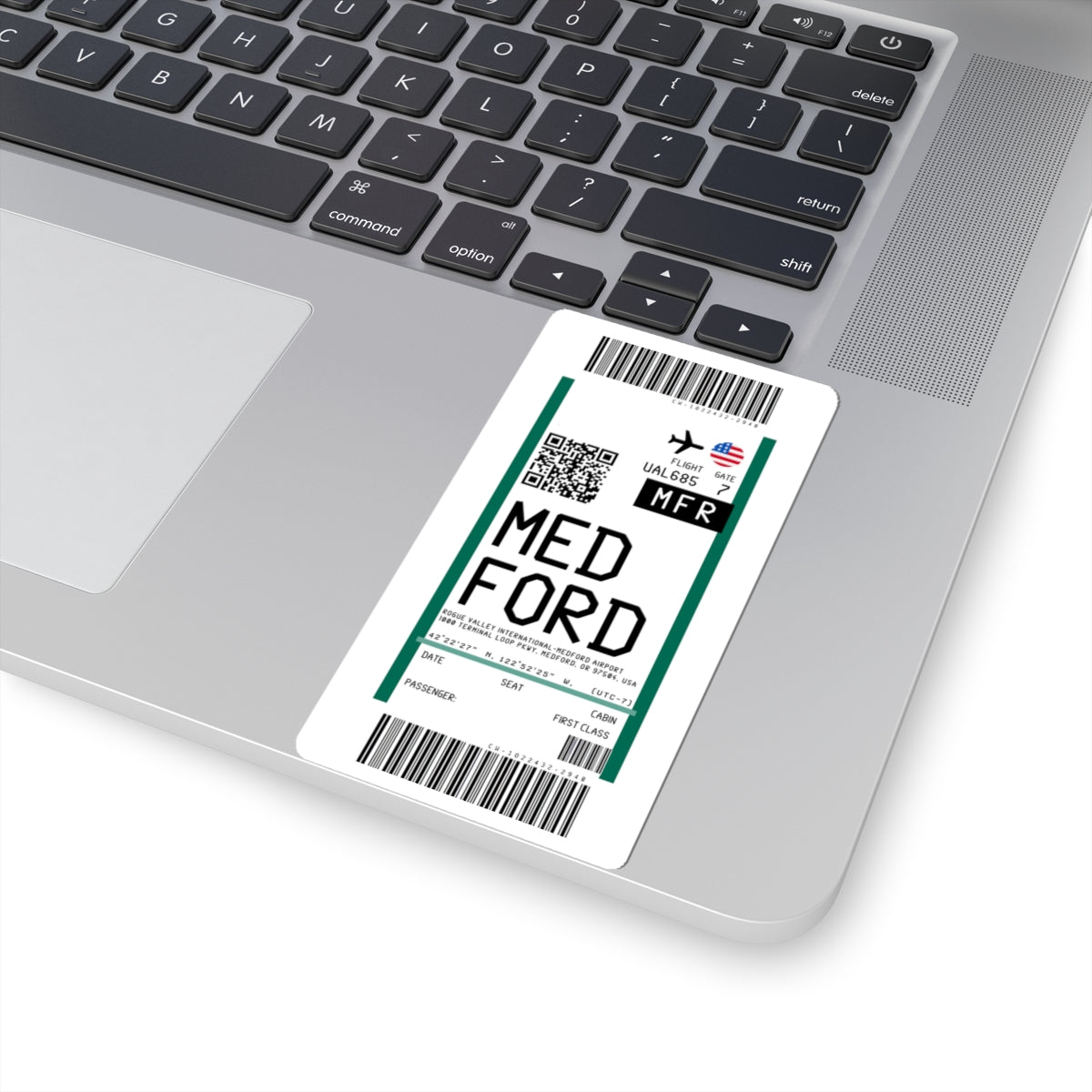 Rogue Valley International Medford Airport (MFR) Boarding Pass Sticker — Travel Luggage Decal