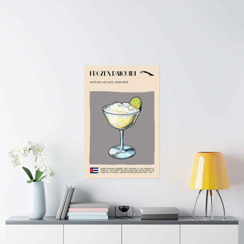Frozen Daiquiri Poster — Cuban Cocktail Art Print