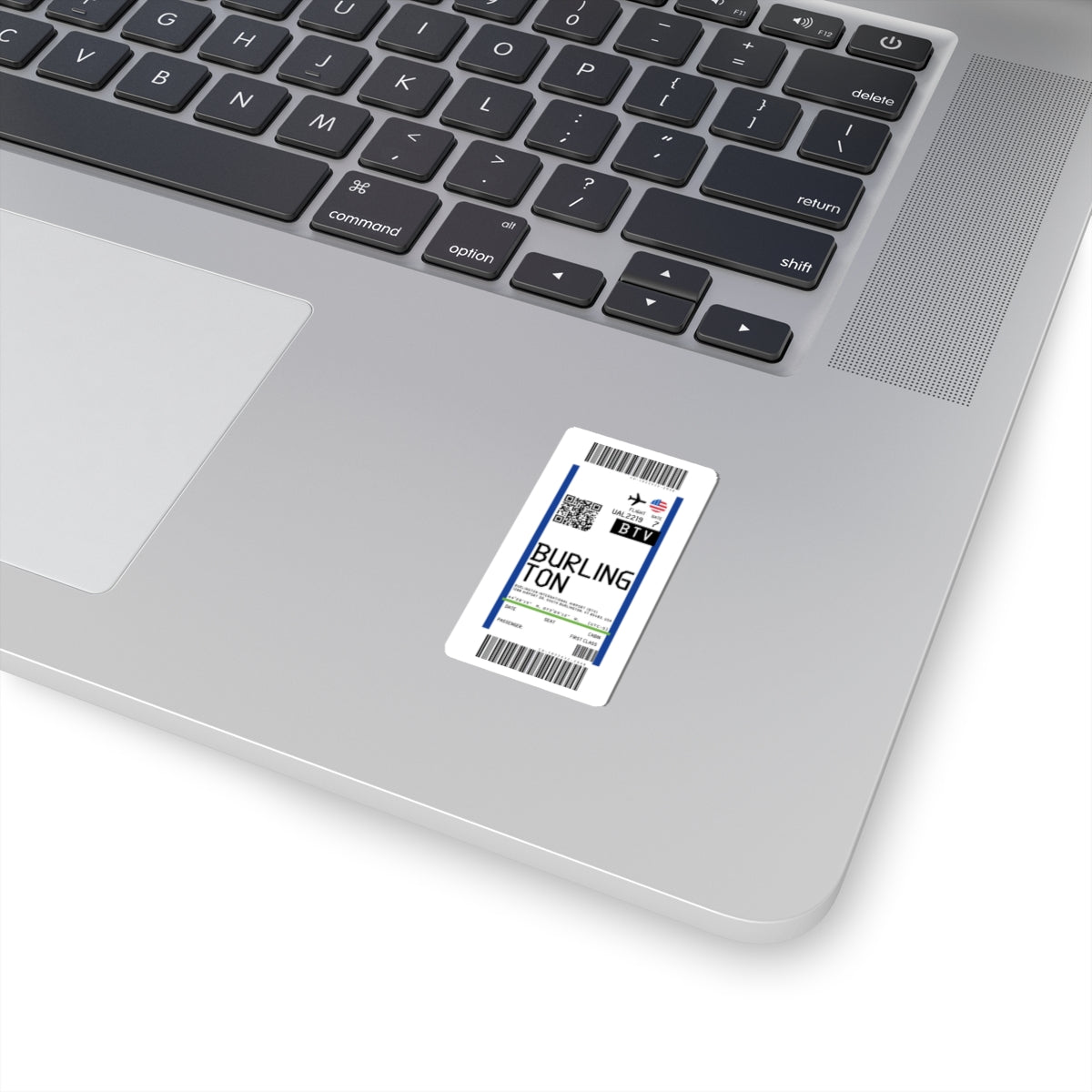 Patrick Leahy Burlington International Airport  (BTV) Boarding Pass Sticker — Travel Luggage Decal