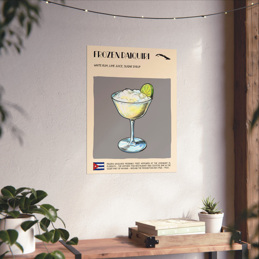 Frozen Daiquiri Poster — Cuban Cocktail Art Print
