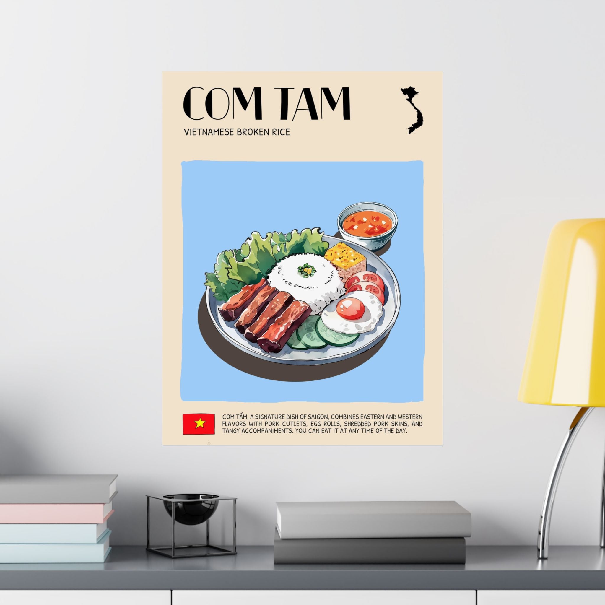 Com Tam Matte Poster — Vietnamese Food Kitchen Art