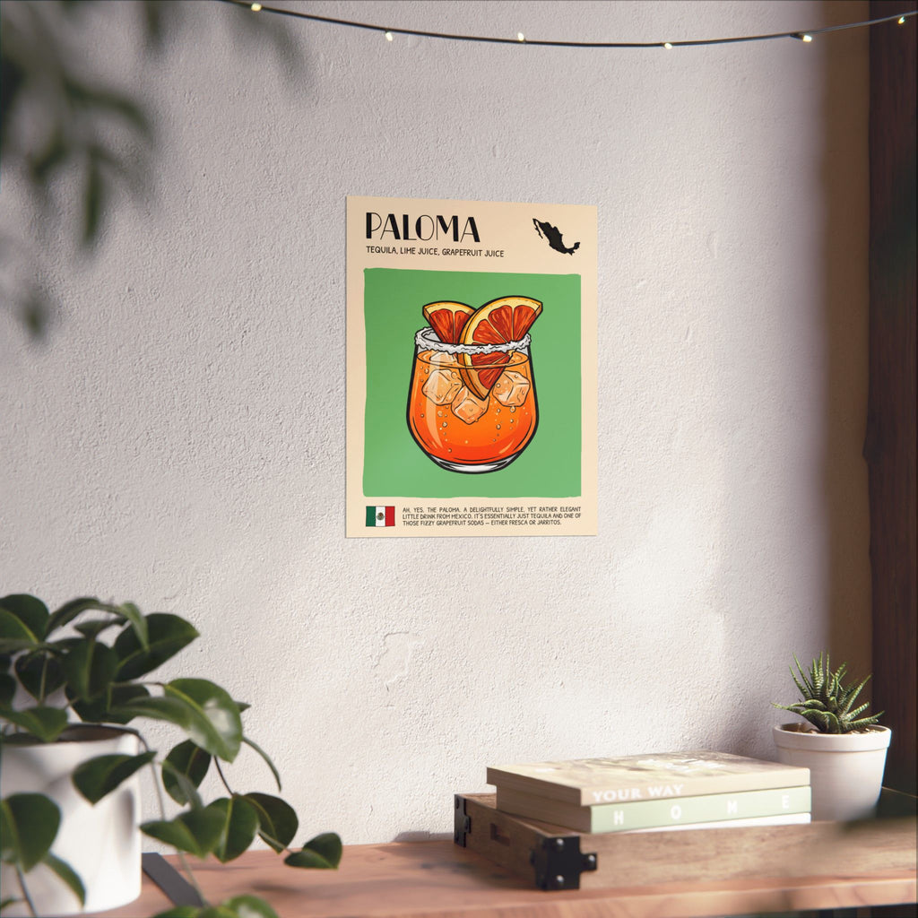 Paloma Poster — Mexican Cocktail Art Print
