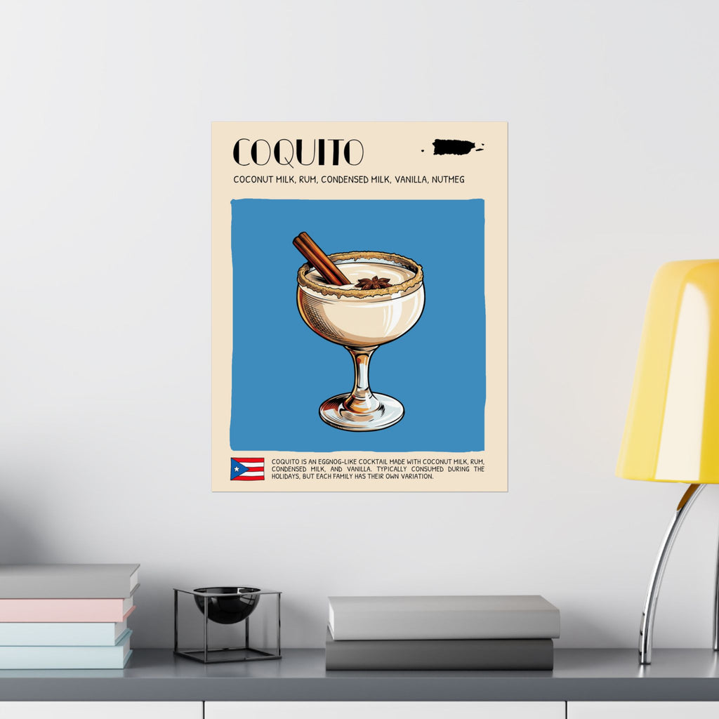 Coquito Poster — Puerto Rican Cocktail Art Print