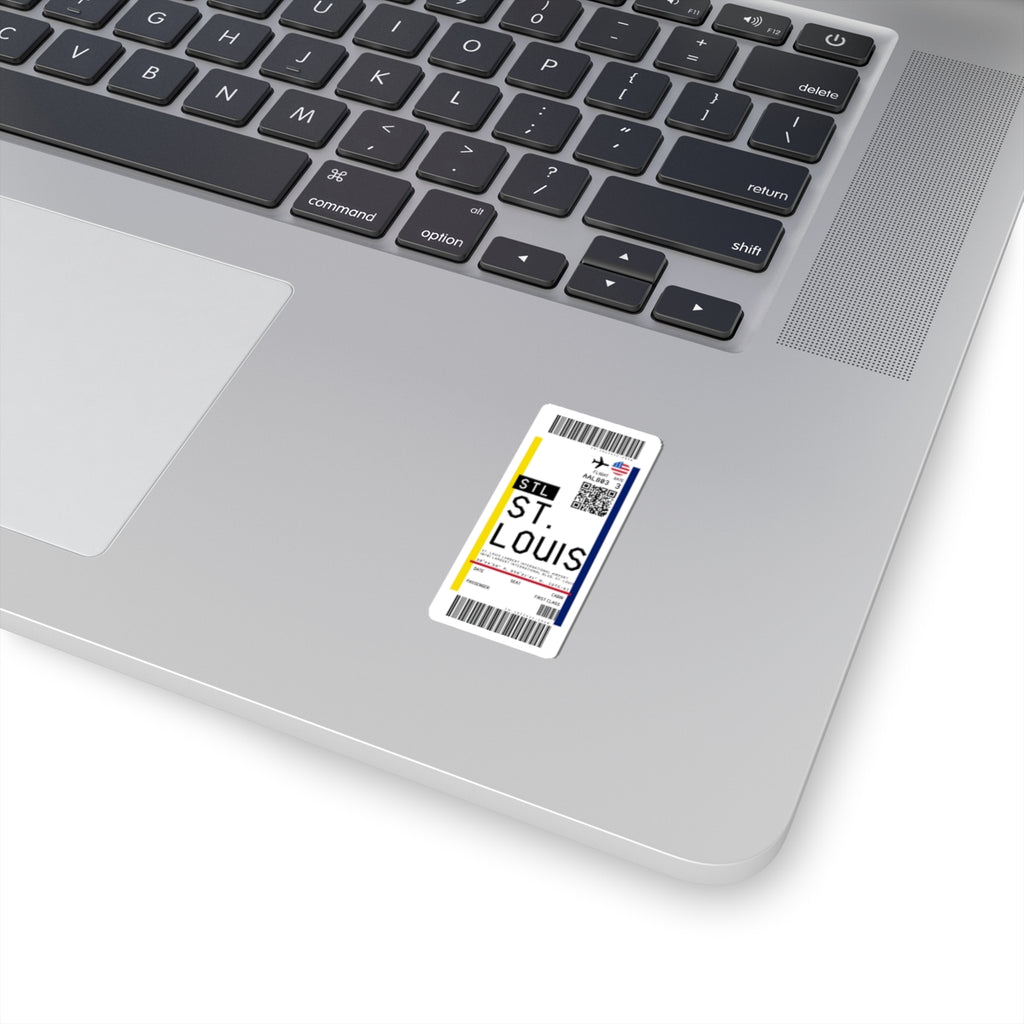 St. Louis Lambert International Airport (STL) Boarding Pass Sticker — Travel Luggage Decal