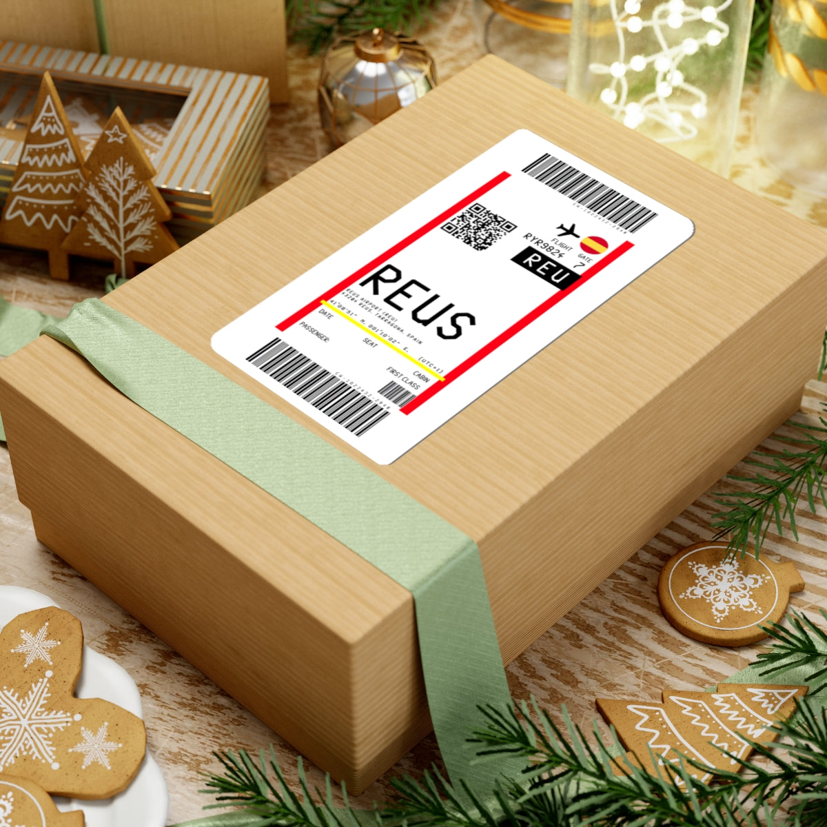 Reus Airport (REU) Boarding Pass Sticker — Travel Luggage Decal