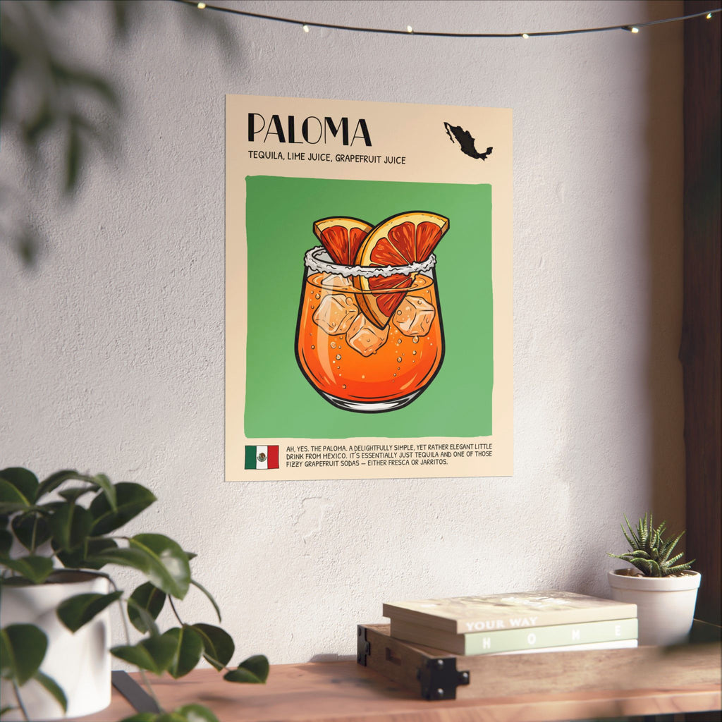 Paloma Poster — Mexican Cocktail Art Print