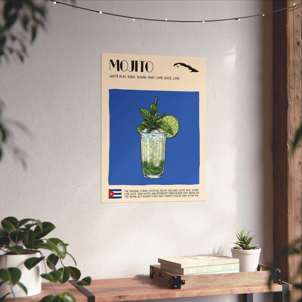 Mojito Poster — Cuban Cocktail Art Print