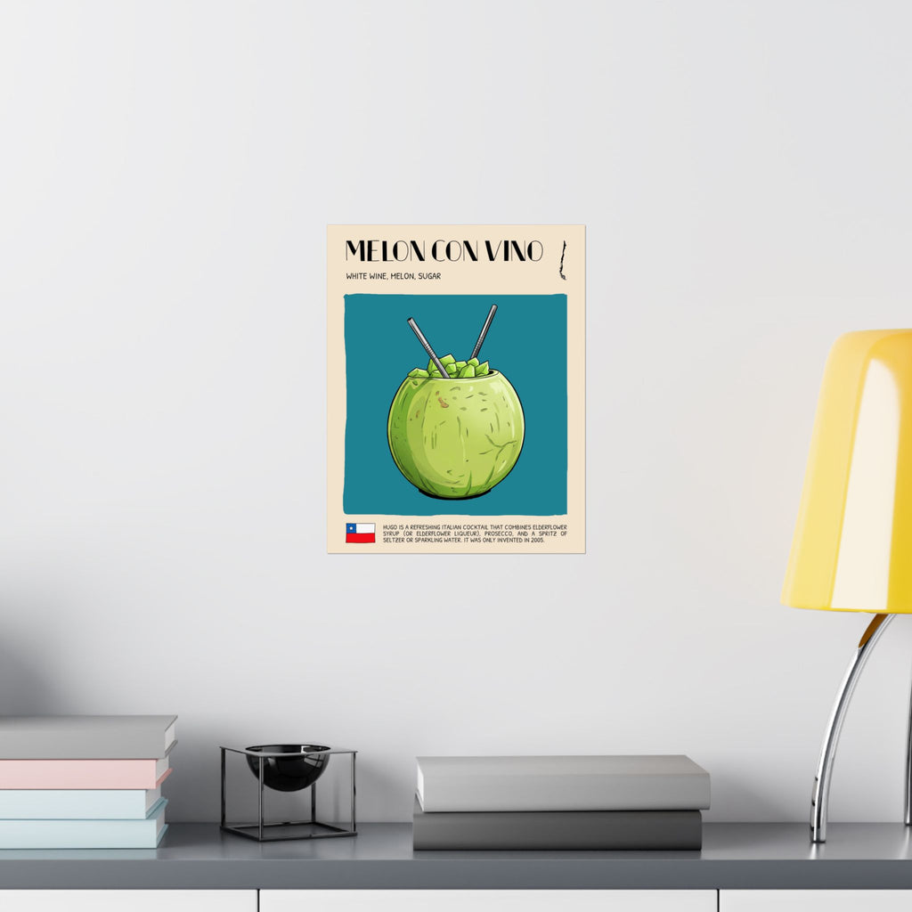 Melon con Vino Poster — Chilean Cocktail Art Print